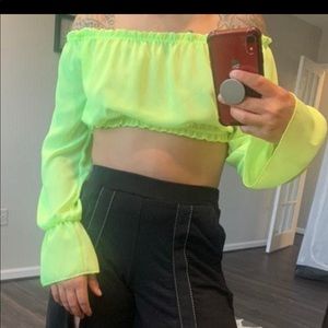 Lime Green Tube Top
